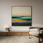 Abstract 1174 Canvas Art 16" x 16" / 40 x 40 cm / Black
