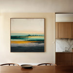 Abstract 1174 Canvas Art 16" x 16" / 40 x 40 cm / Black