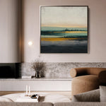 Abstract 1174 Canvas Art 16" x 16" / 40 x 40 cm / Black