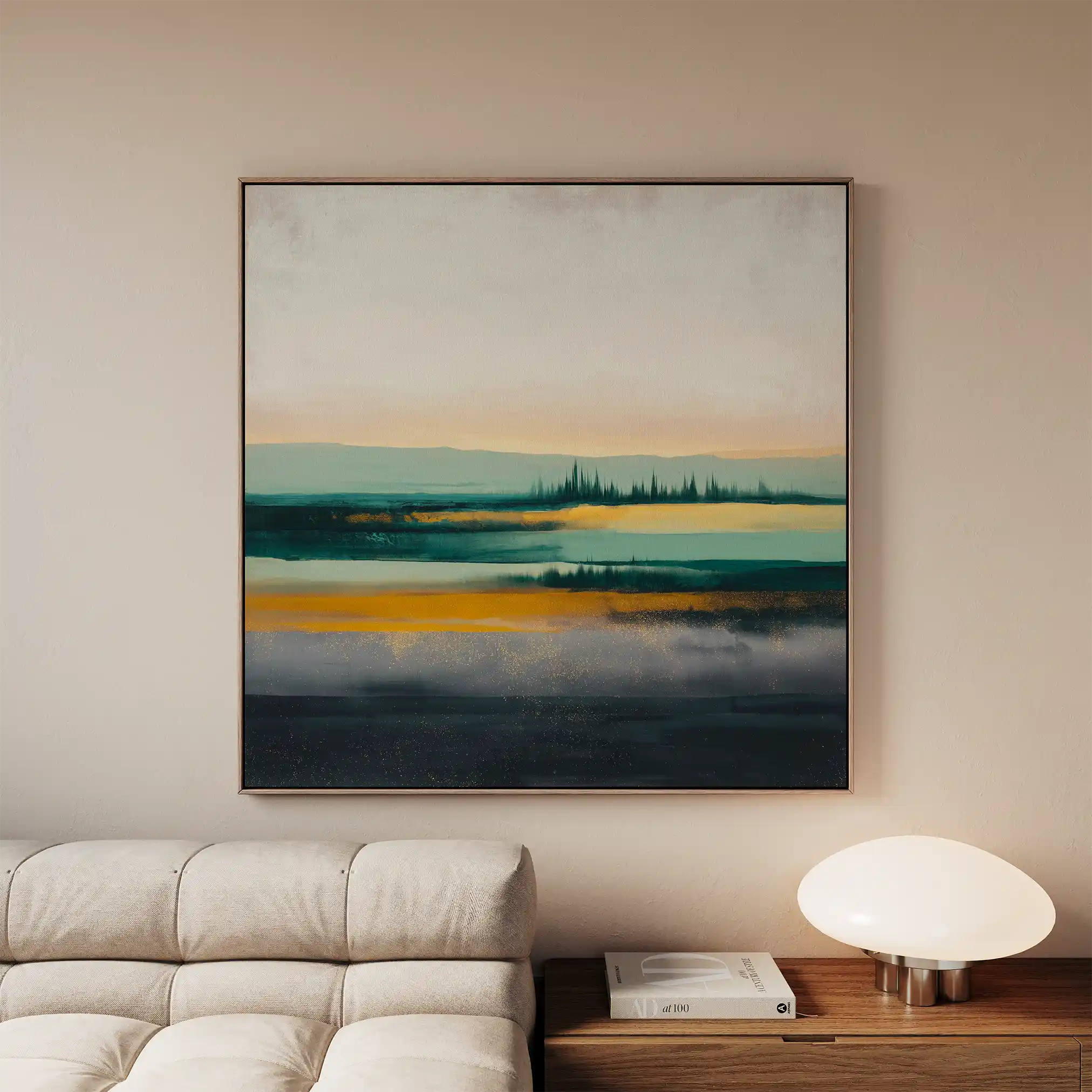 Abstract 1174 Canvas Art 60 x 60 cm / Black