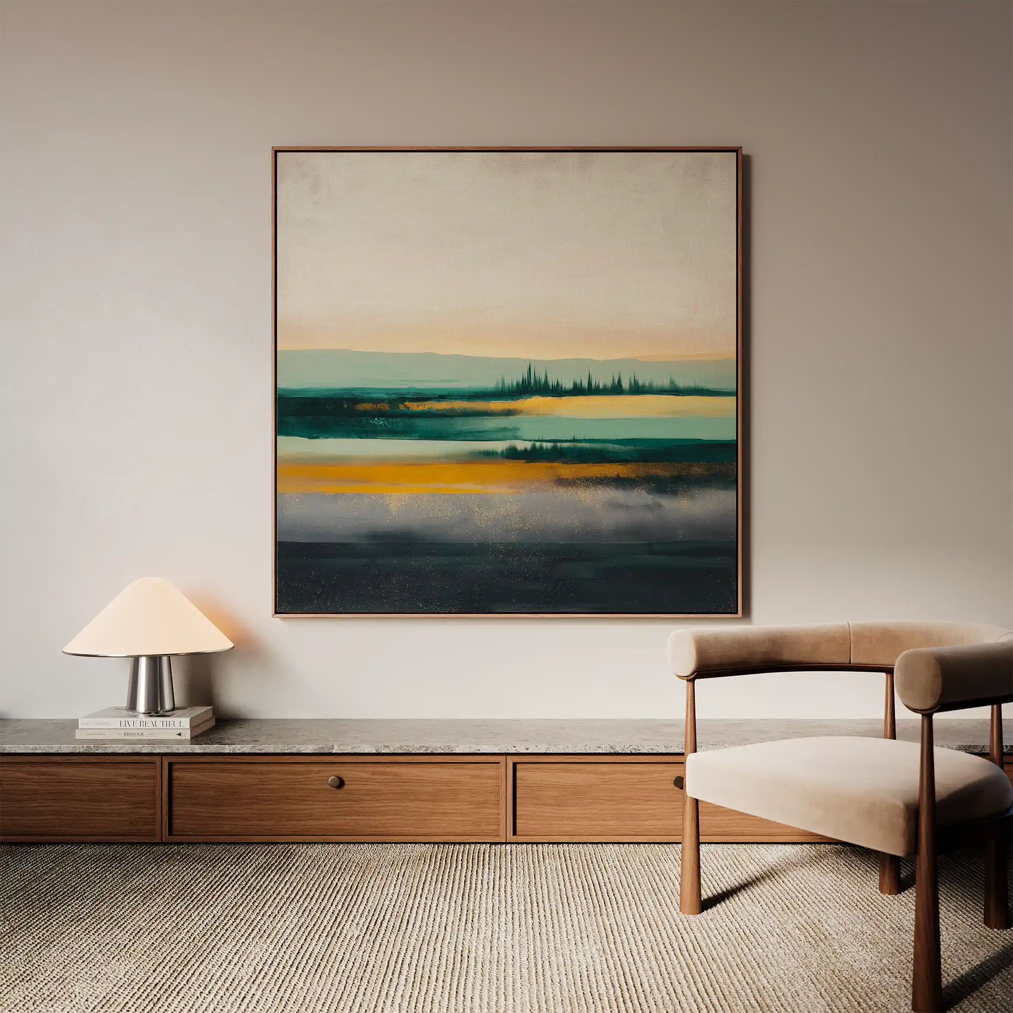 Abstract 1174 Canvas Art 60 x 60 cm / Black
