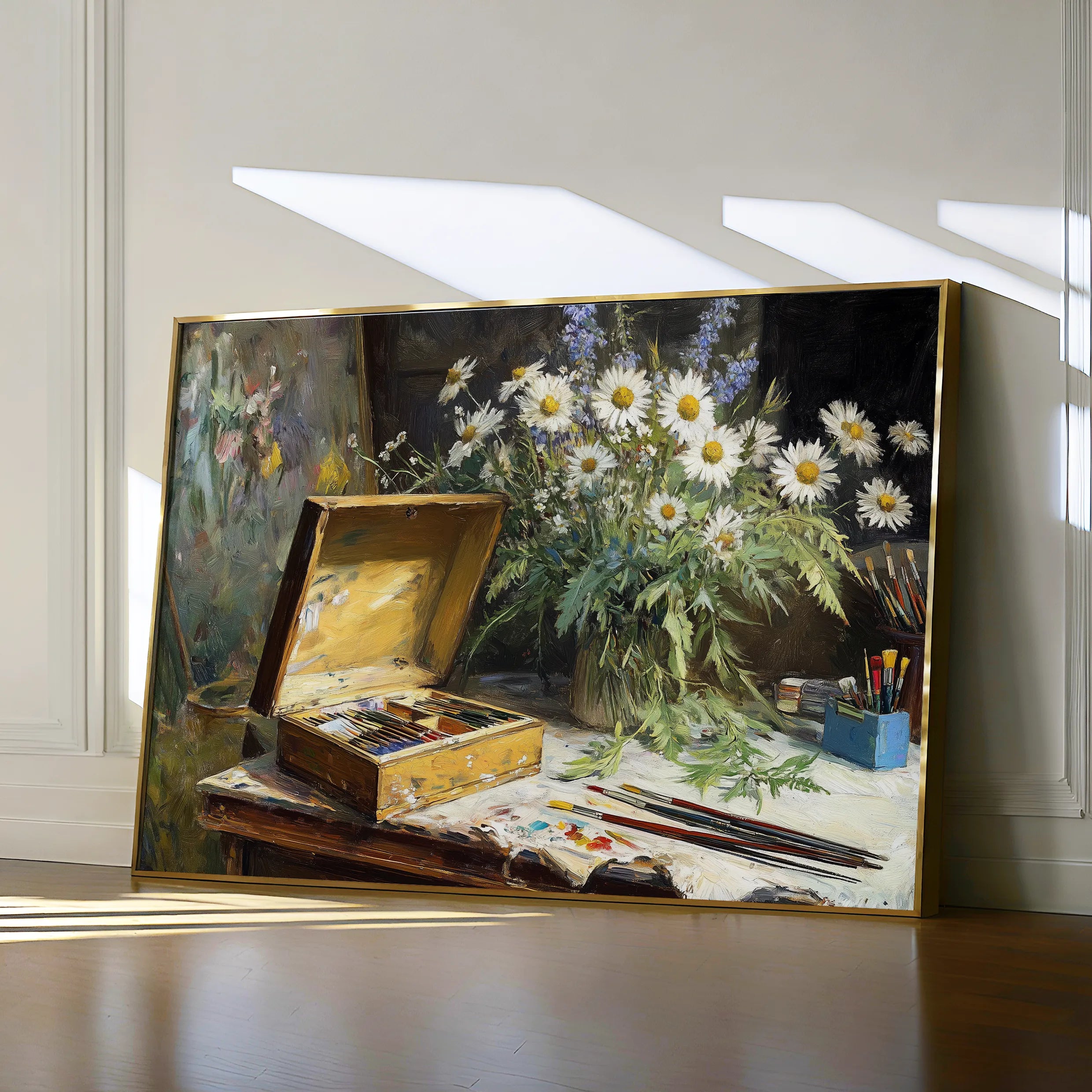 Floral 1174 Canvas Art 18" x 24" / 45 x 60 cm / Black
