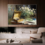 Floral 1174 Canvas Art 18" x 24" / 45 x 60 cm / Black