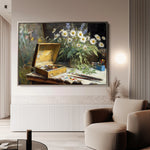 Floral 1174 Canvas Art 18" x 24" / 45 x 60 cm / Black