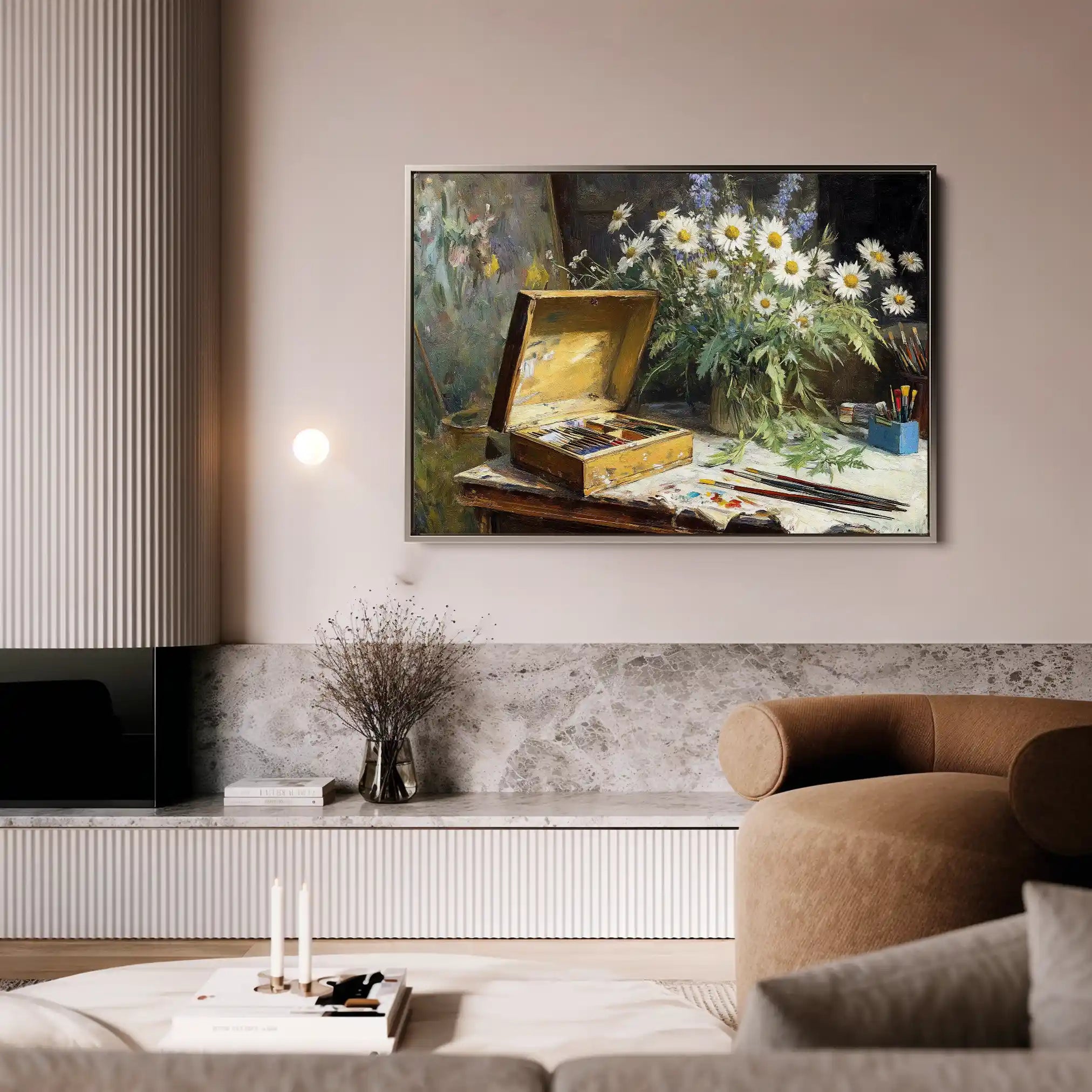 Floral 1174 Canvas Art 60 x 40 cm / Black