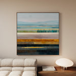 Abstract 1175 Canvas Art 16" x 16" / 40 x 40 cm / Black