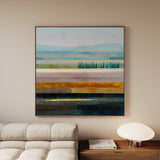 Abstract 1175 Canvas Art 16" x 16" / 40 x 40 cm / Black