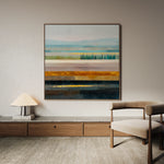Abstract 1175 Canvas Art 16" x 16" / 40 x 40 cm / Black