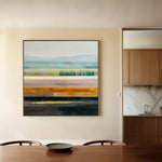 Abstract 1175 Canvas Art 16" x 16" / 40 x 40 cm / Black