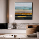 Abstract 1175 Canvas Art 16" x 16" / 40 x 40 cm / Black