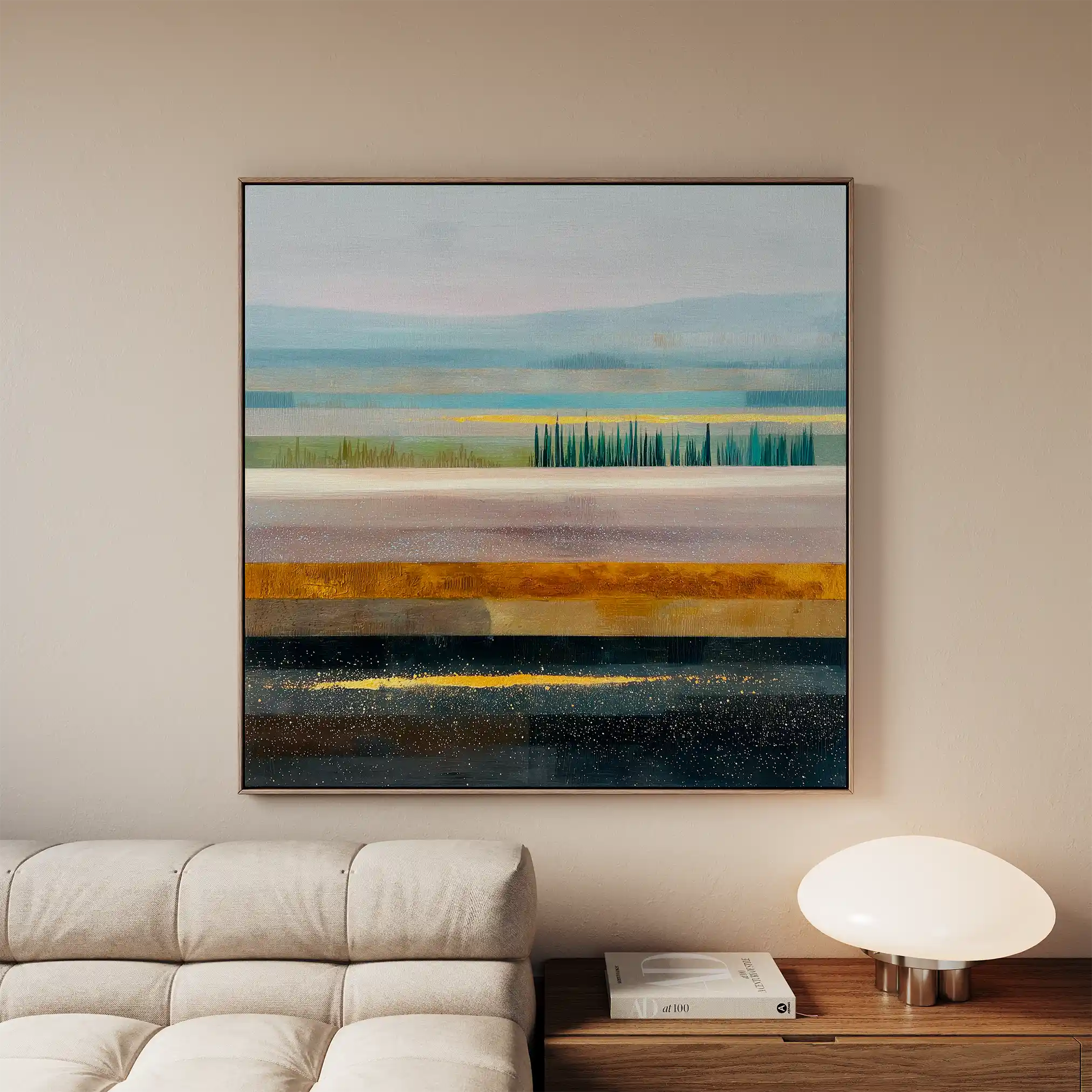 Abstract 1175 Canvas Art 60 x 60 cm / Black