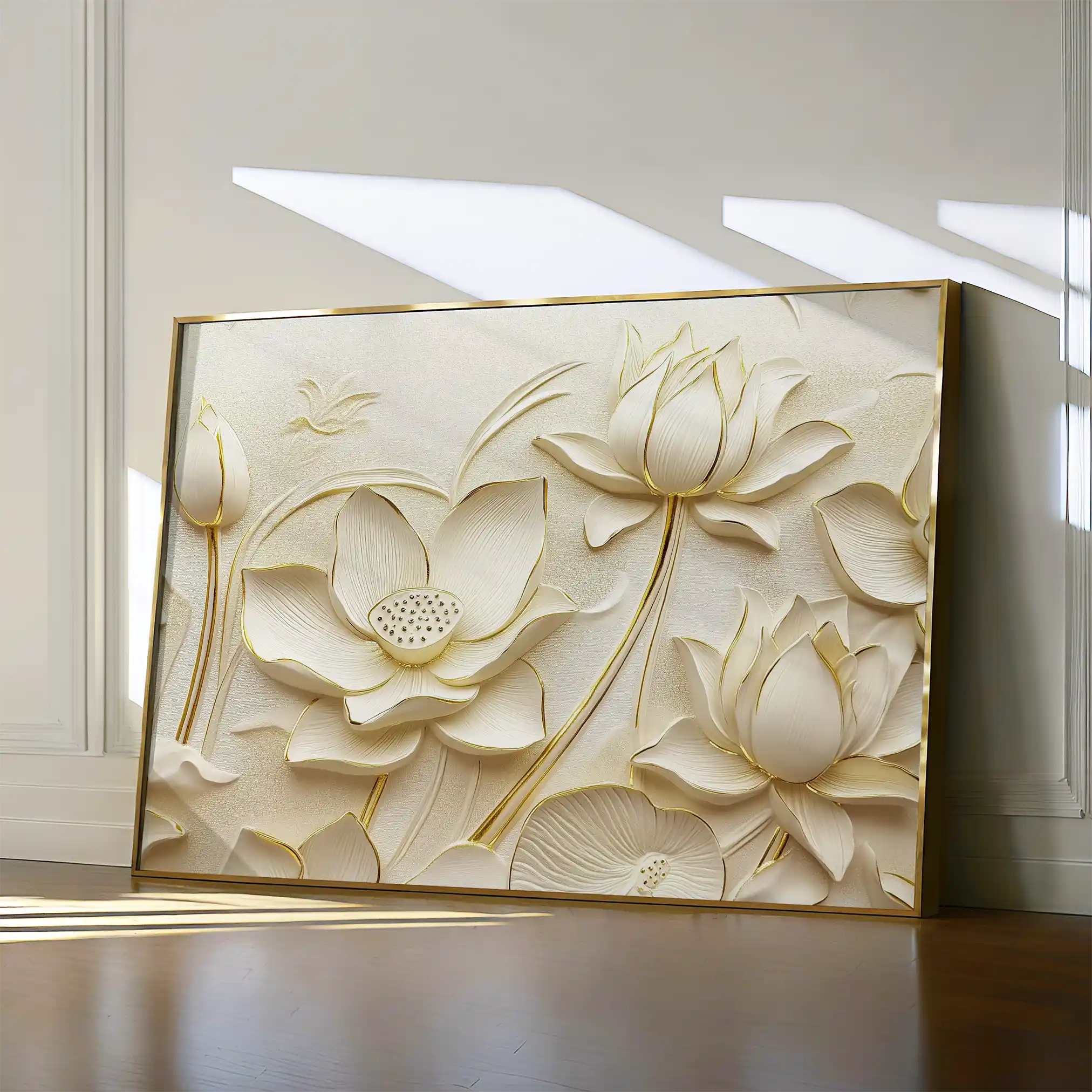 Floral 1175 Canvas Art 18" x 24" / 45 x 60 cm / Black