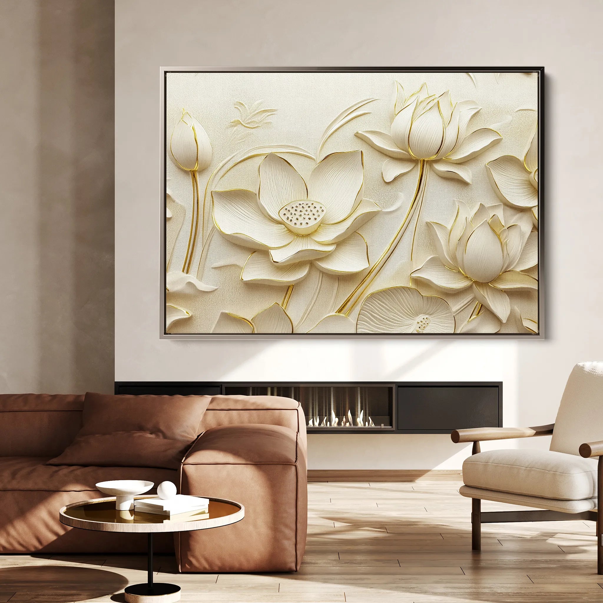 Floral 1175 Canvas Art 18" x 24" / 45 x 60 cm / Black