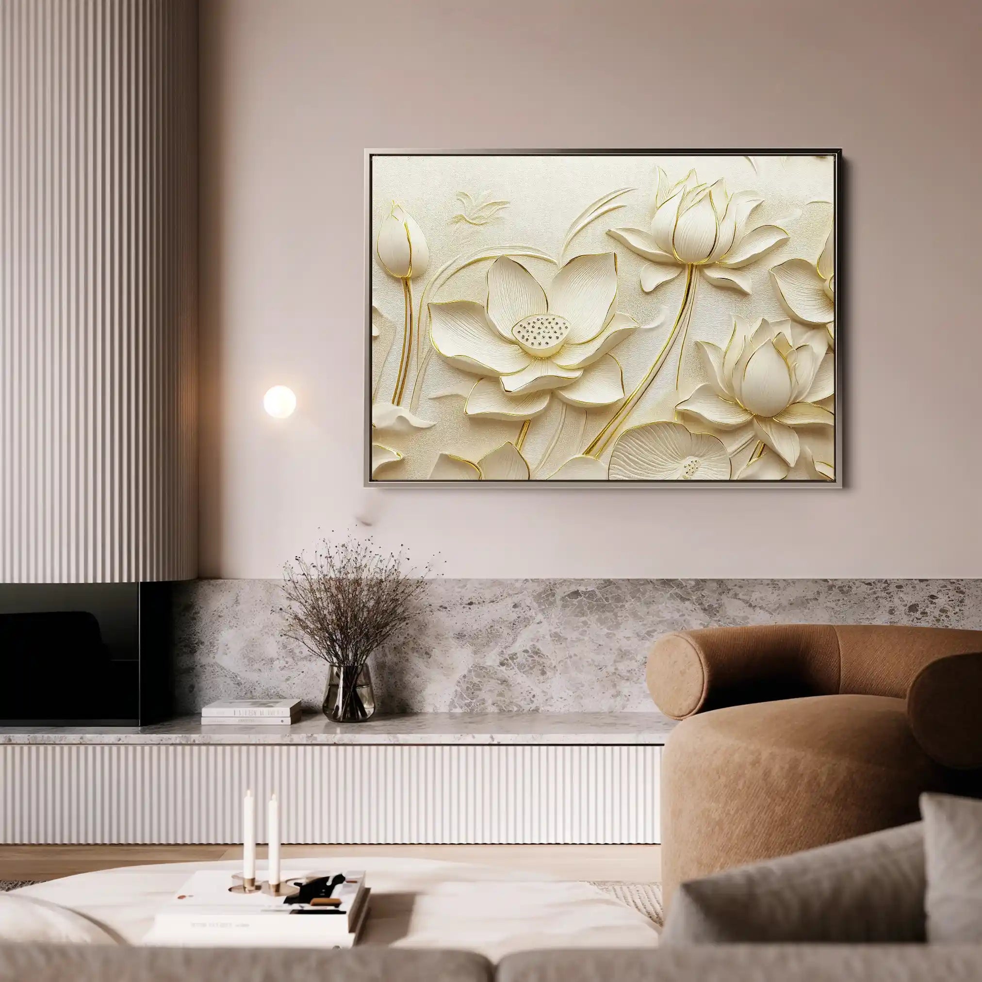 Floral 1175 Canvas Art 18" x 24" / 45 x 60 cm / Black