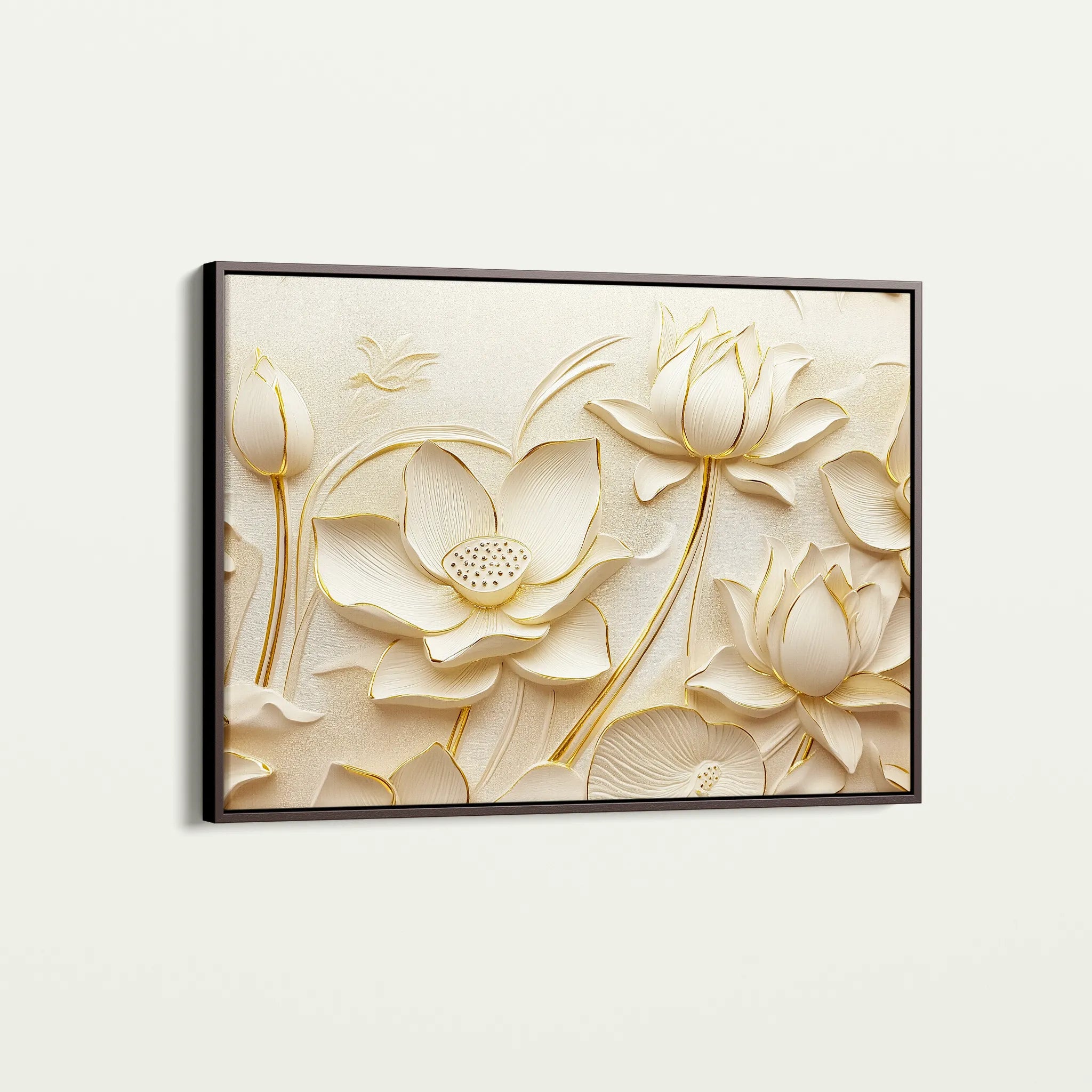 Floral 1175 Canvas Art 18" x 24" / 45 x 60 cm / Black
