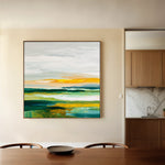 Abstract 1176 Canvas Art 16" x 16" / 40 x 40 cm / Black