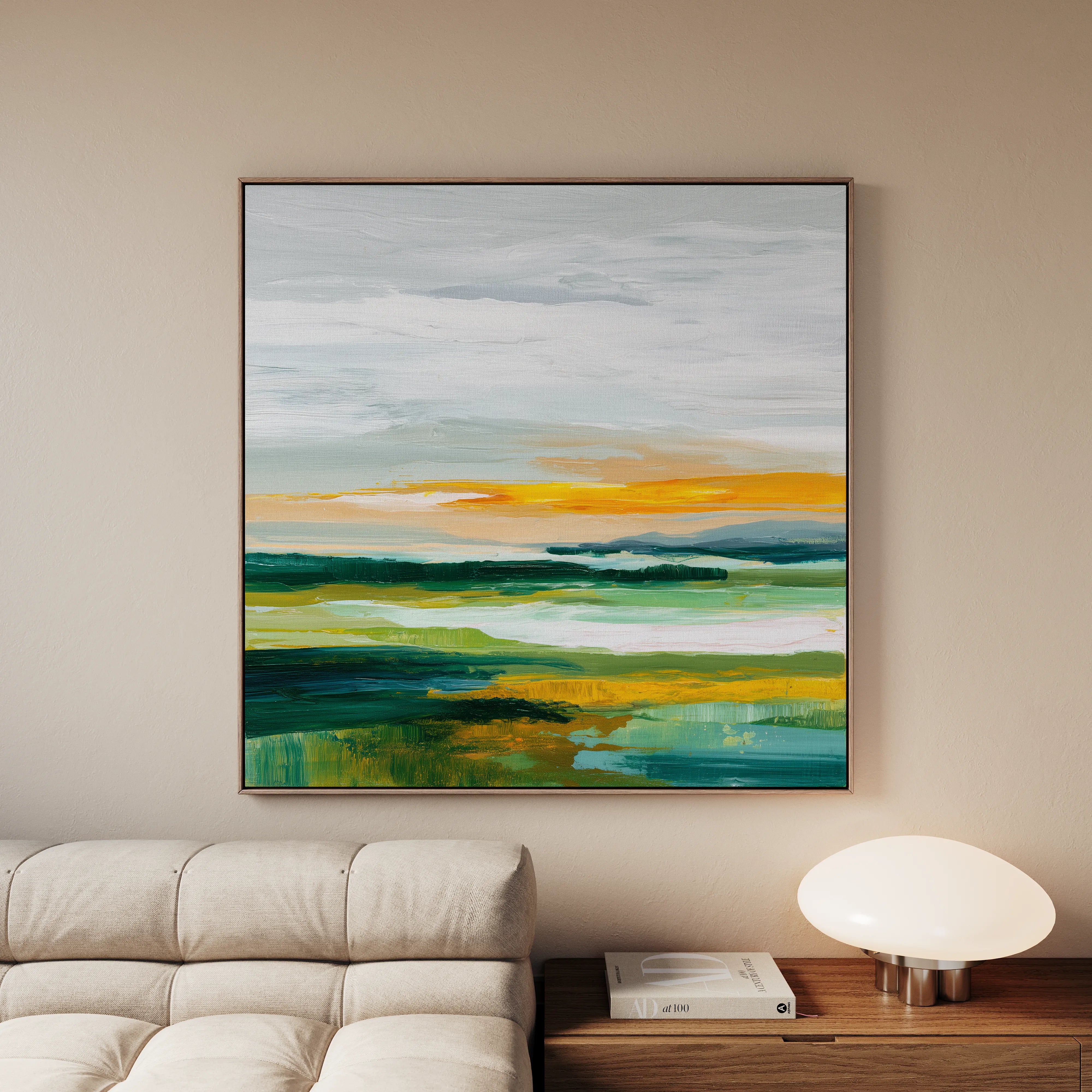 Abstract 1176 Canvas Art 16" x 16" / 40 x 40 cm / Black