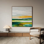 Abstract 1176 Canvas Art 16" x 16" / 40 x 40 cm / Black