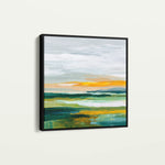 Abstract 1176 Canvas Art 16" x 16" / 40 x 40 cm / Black