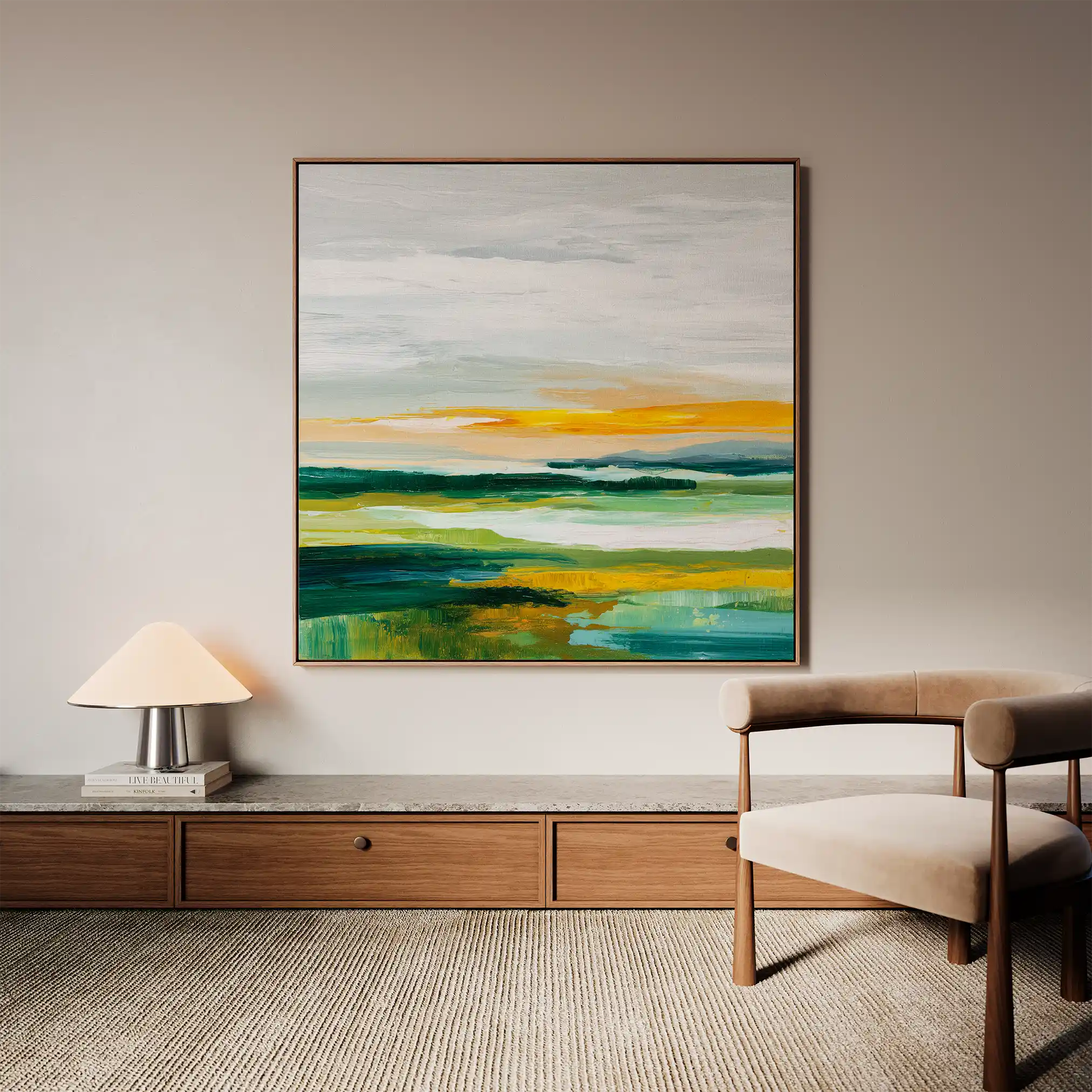 Abstract 1176 Canvas Art 60 x 60 cm / Black