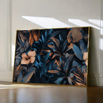 Floral 1176 Canvas Art 18" x 24" / 45 x 60 cm / Black