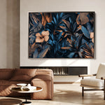 Floral 1176 Canvas Art 18" x 24" / 45 x 60 cm / Black