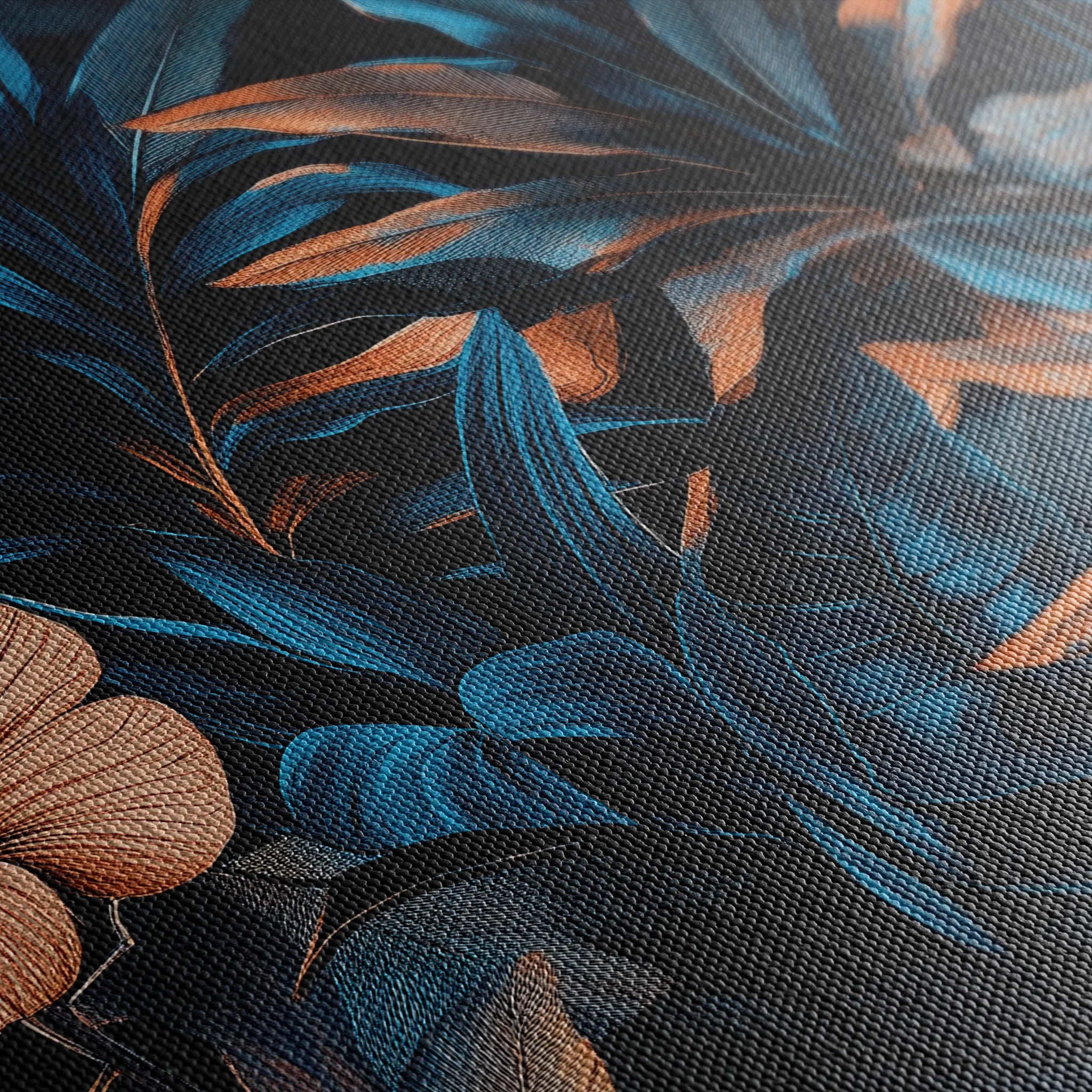 Floral 1176 Canvas Art 18" x 24" / 45 x 60 cm / Black