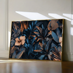 Floral 1176 Canvas Art 60 x 40 cm / Black