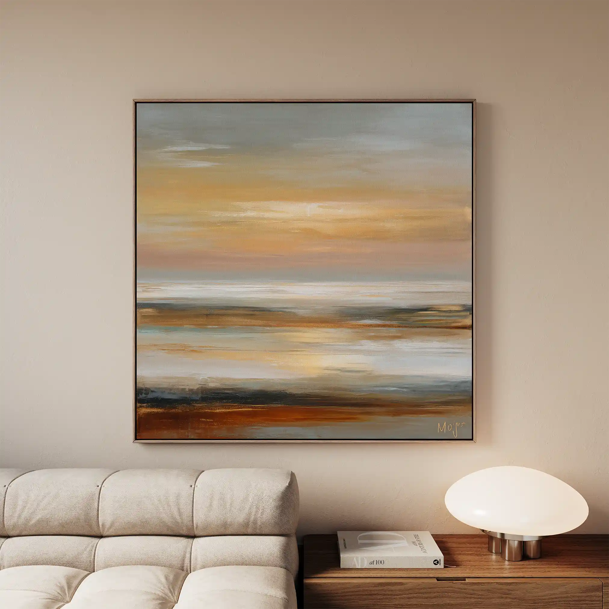 Abstract 1177 Canvas Art 60 x 60 cm / Black