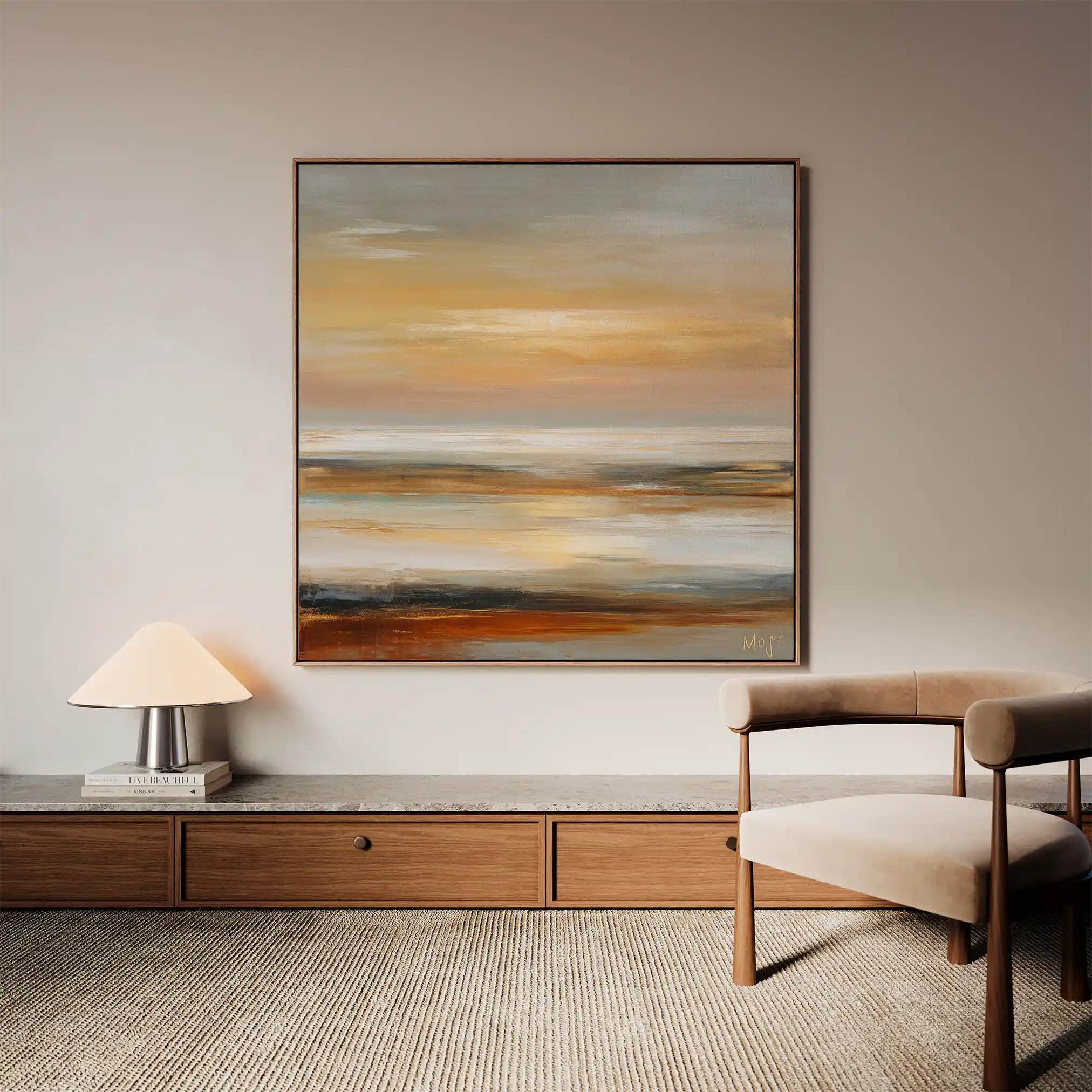 Abstract 1177 Canvas Art 60 x 60 cm / Black