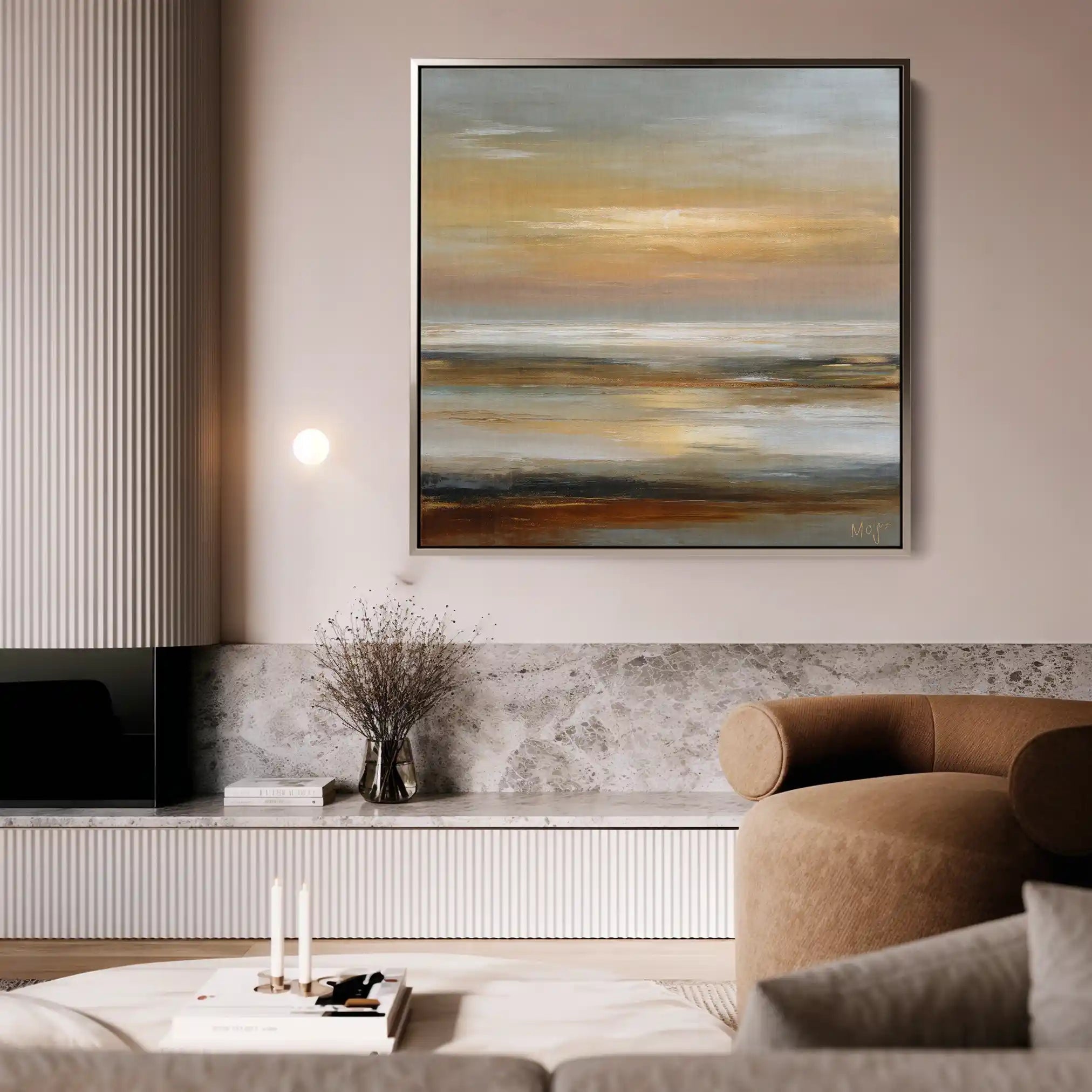 Abstract 1177 Canvas Art 60 x 60 cm / Black