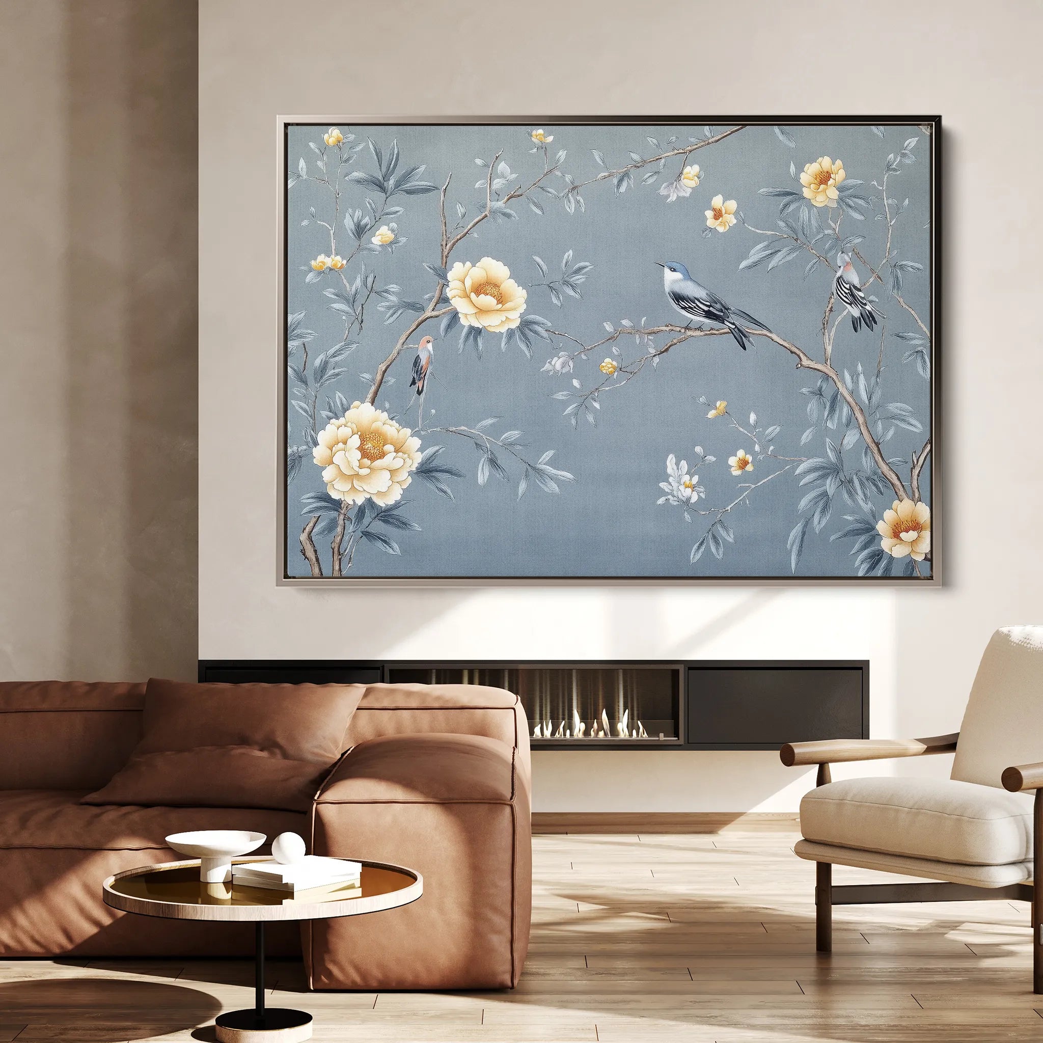 Floral 1177 Canvas Art 18" x 24" / 45 x 60 cm / Black