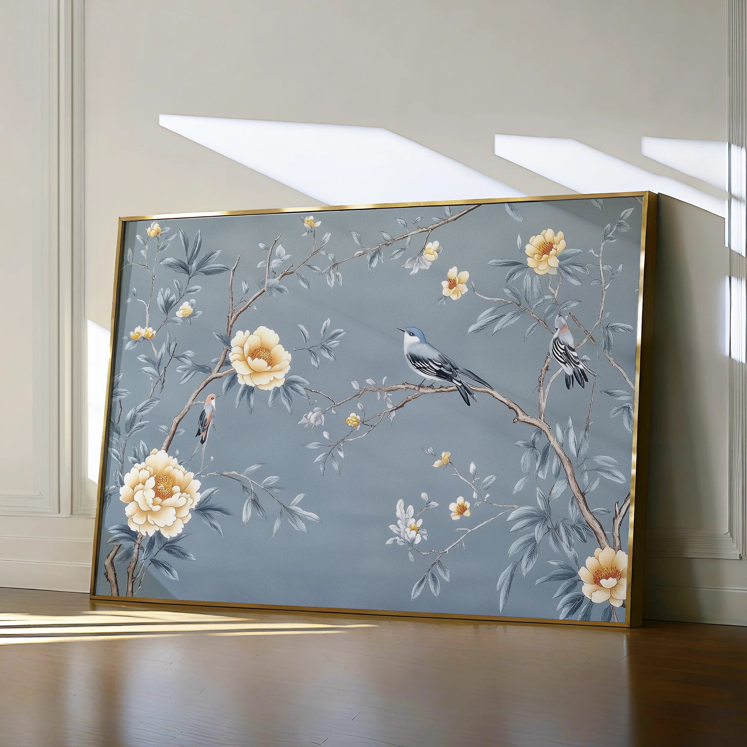 Floral 1177 Canvas Art 18" x 24" / 45 x 60 cm / Black
