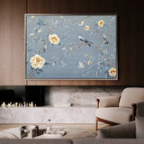Floral 1177 Canvas Art 18" x 24" / 45 x 60 cm / Black