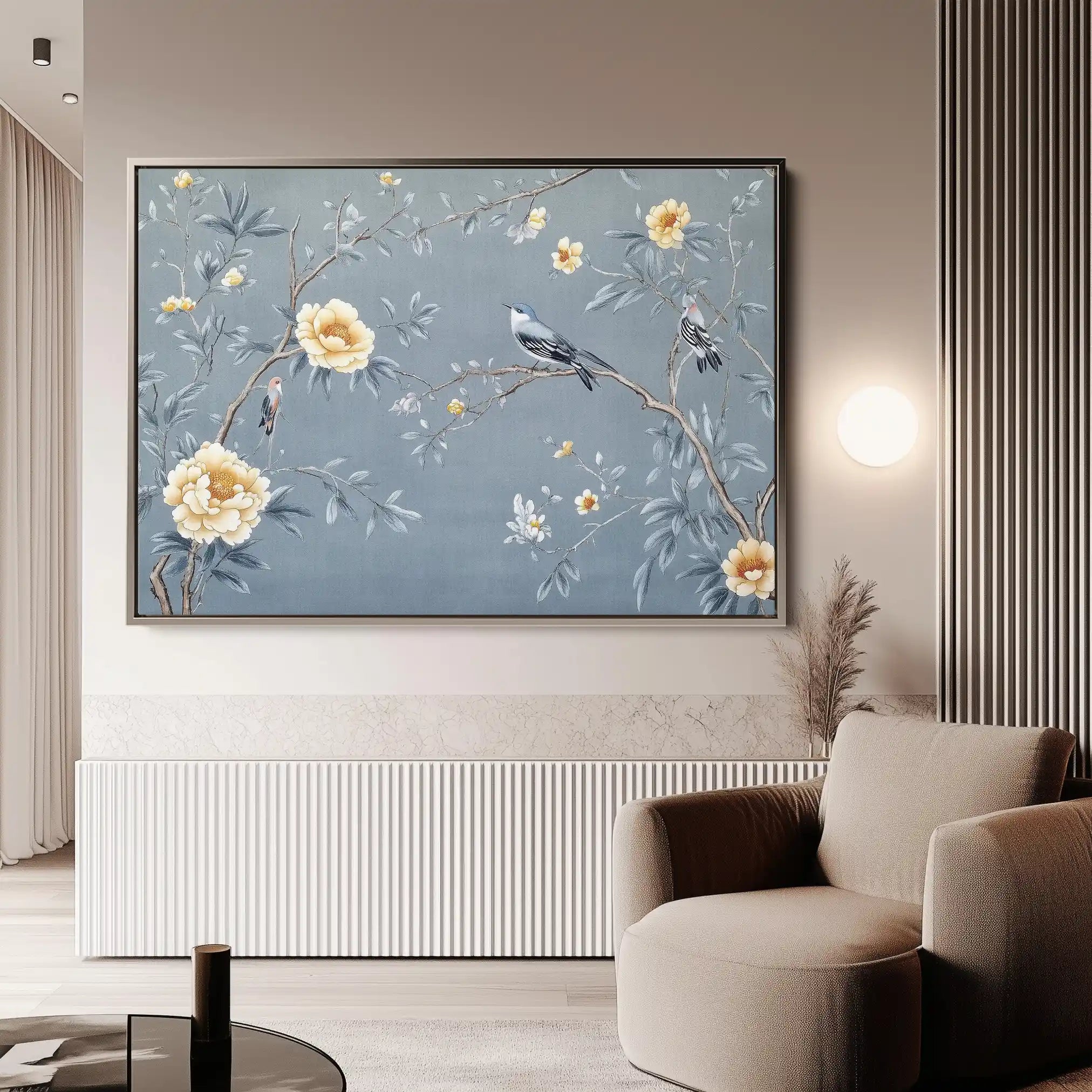 Floral 1177 Canvas Art 60 x 40 cm / Black