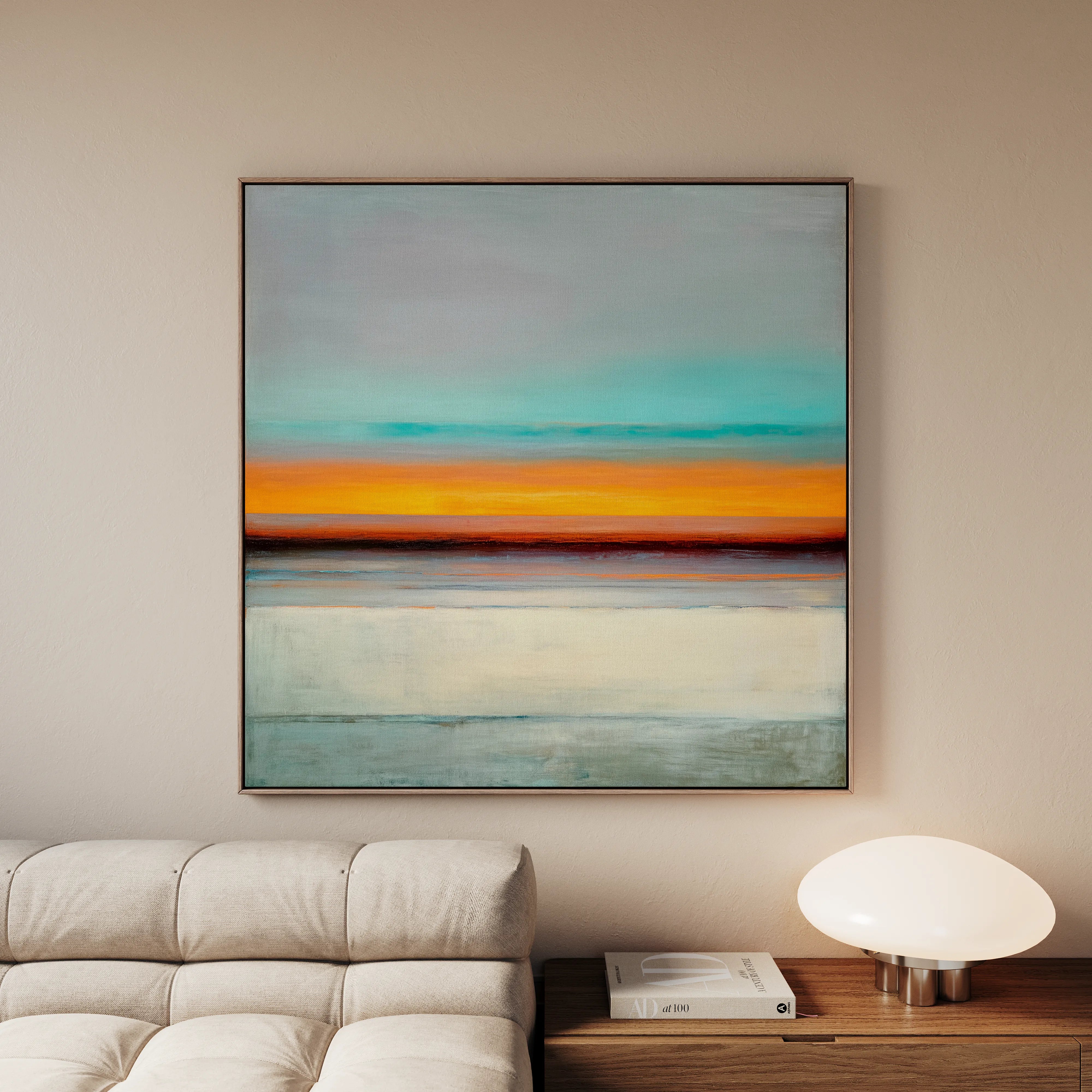 Abstract 1178 Canvas Art 16" x 16" / 40 x 40 cm / Black