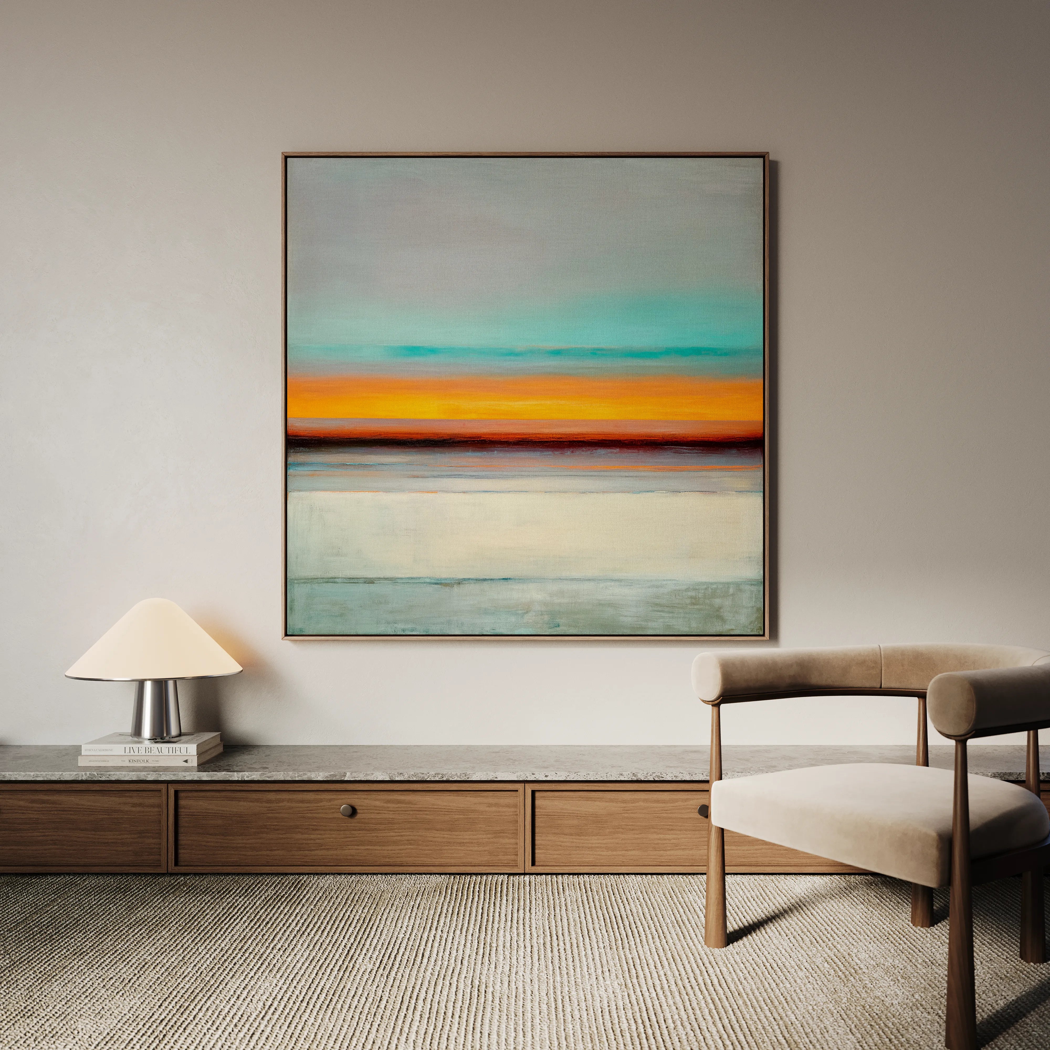 Abstract 1178 Canvas Art 16" x 16" / 40 x 40 cm / Black