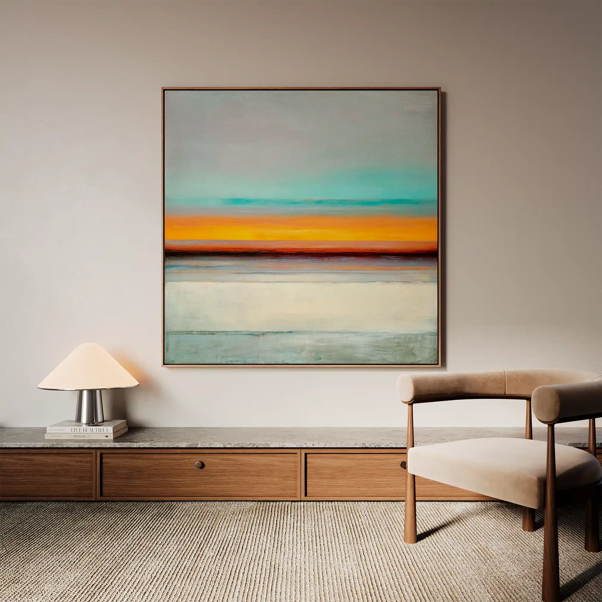 Abstract 1178 Canvas Art 60 x 60 cm / Black