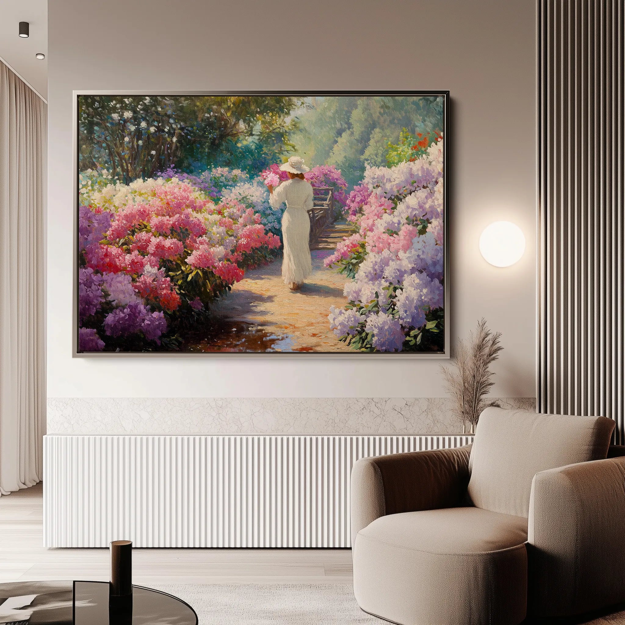 Floral 1178 Canvas Art 18" x 24" / 45 x 60 cm / Black