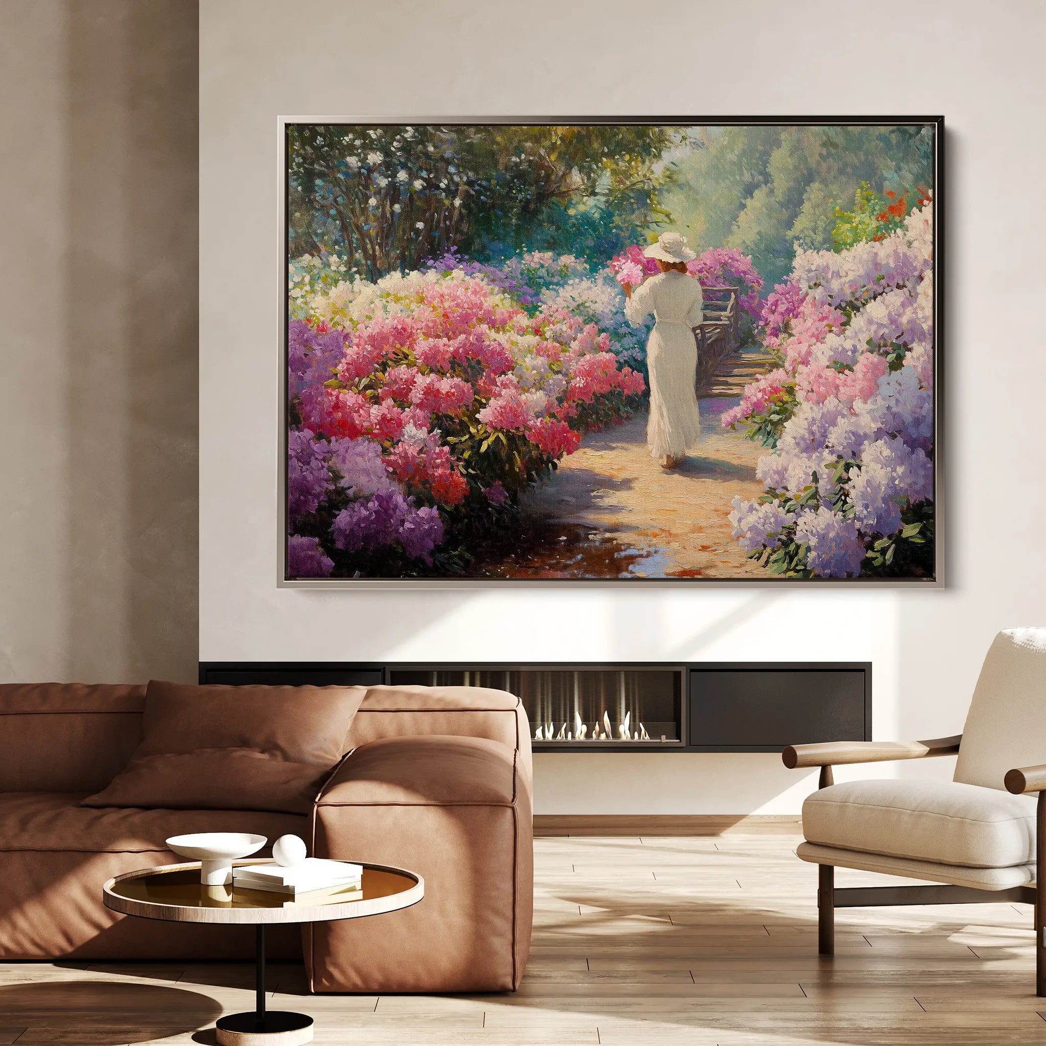 Floral 1178 Canvas Art 18" x 24" / 45 x 60 cm / Black
