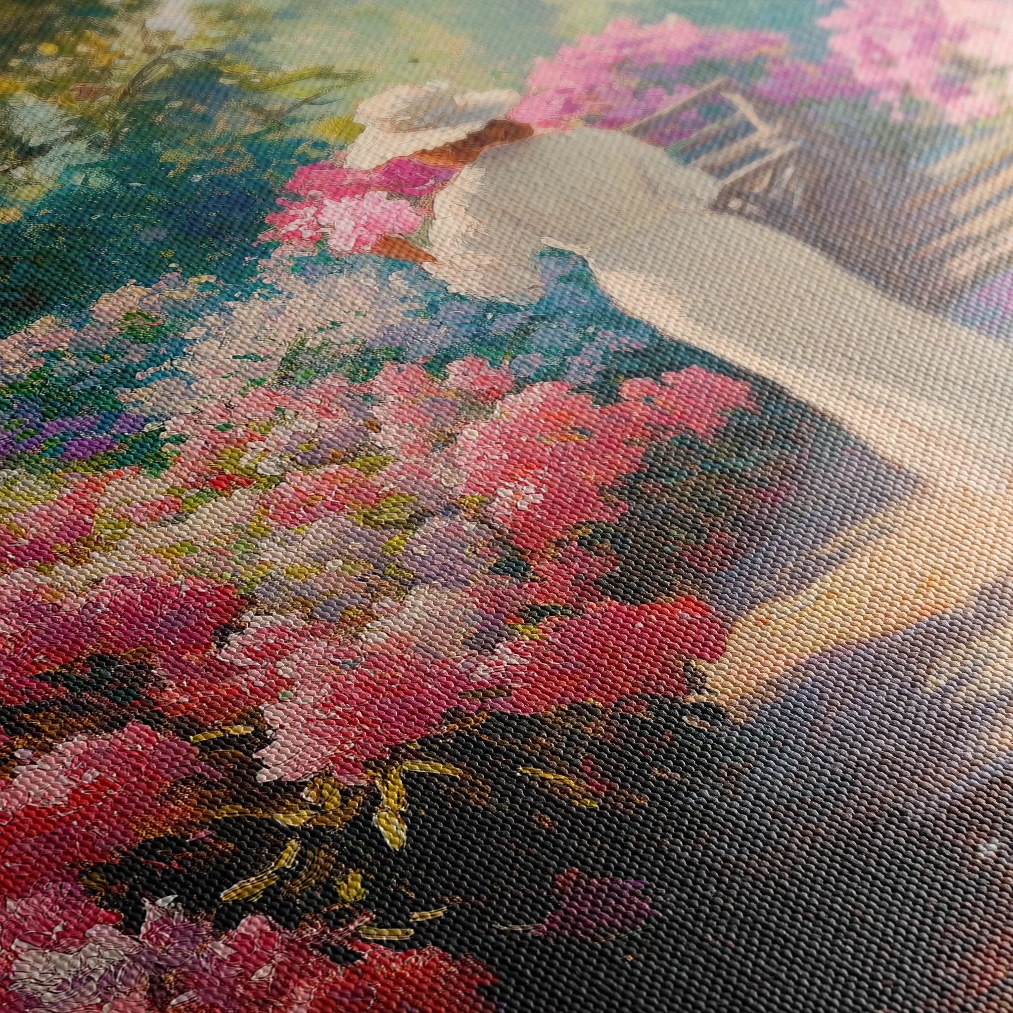 Floral 1178 Canvas Art 18" x 24" / 45 x 60 cm / Black