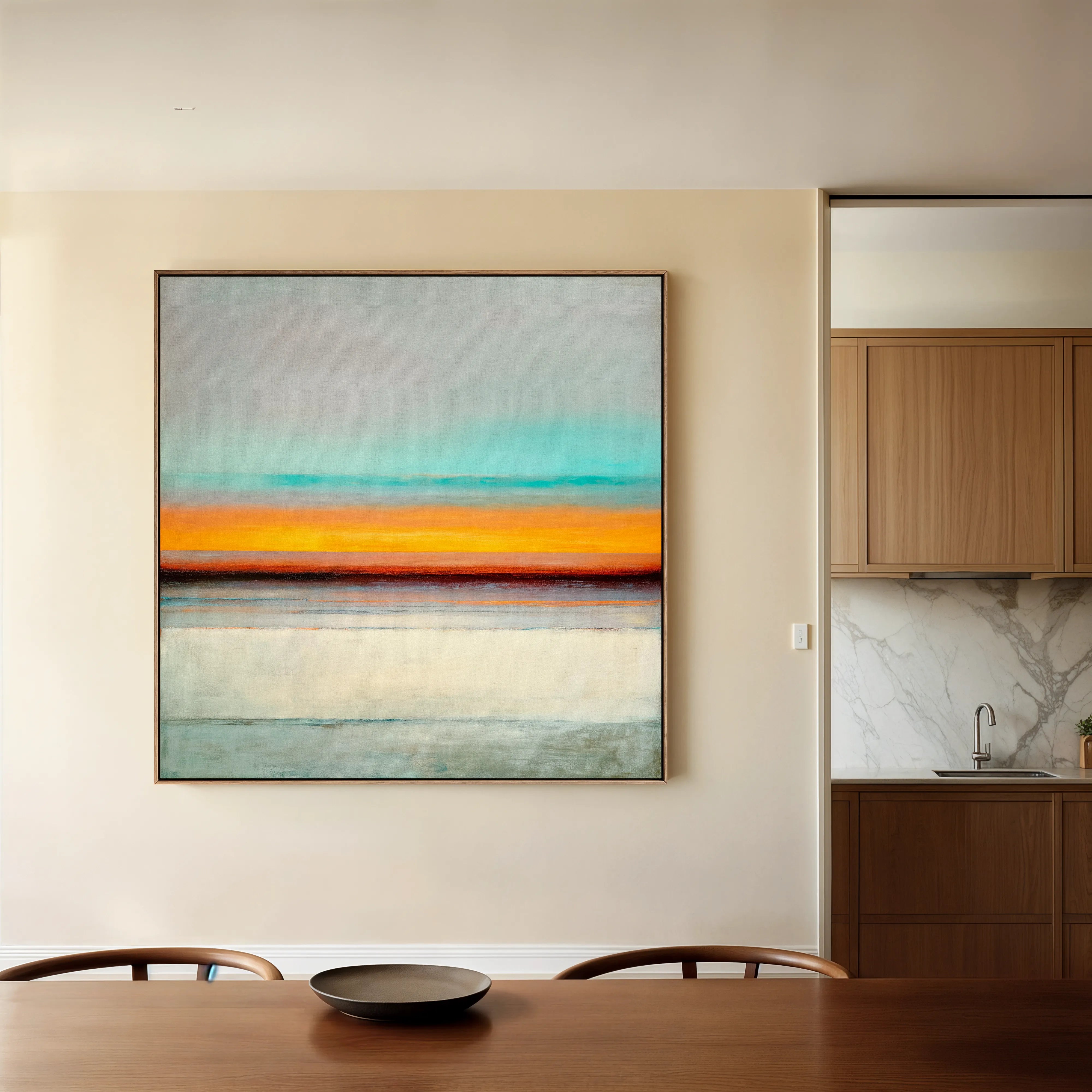 Abstract 1179 Canvas Art 16" x 16" / 40 x 40 cm / Black