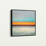 Abstract 1179 Canvas Art 16" x 16" / 40 x 40 cm / Black