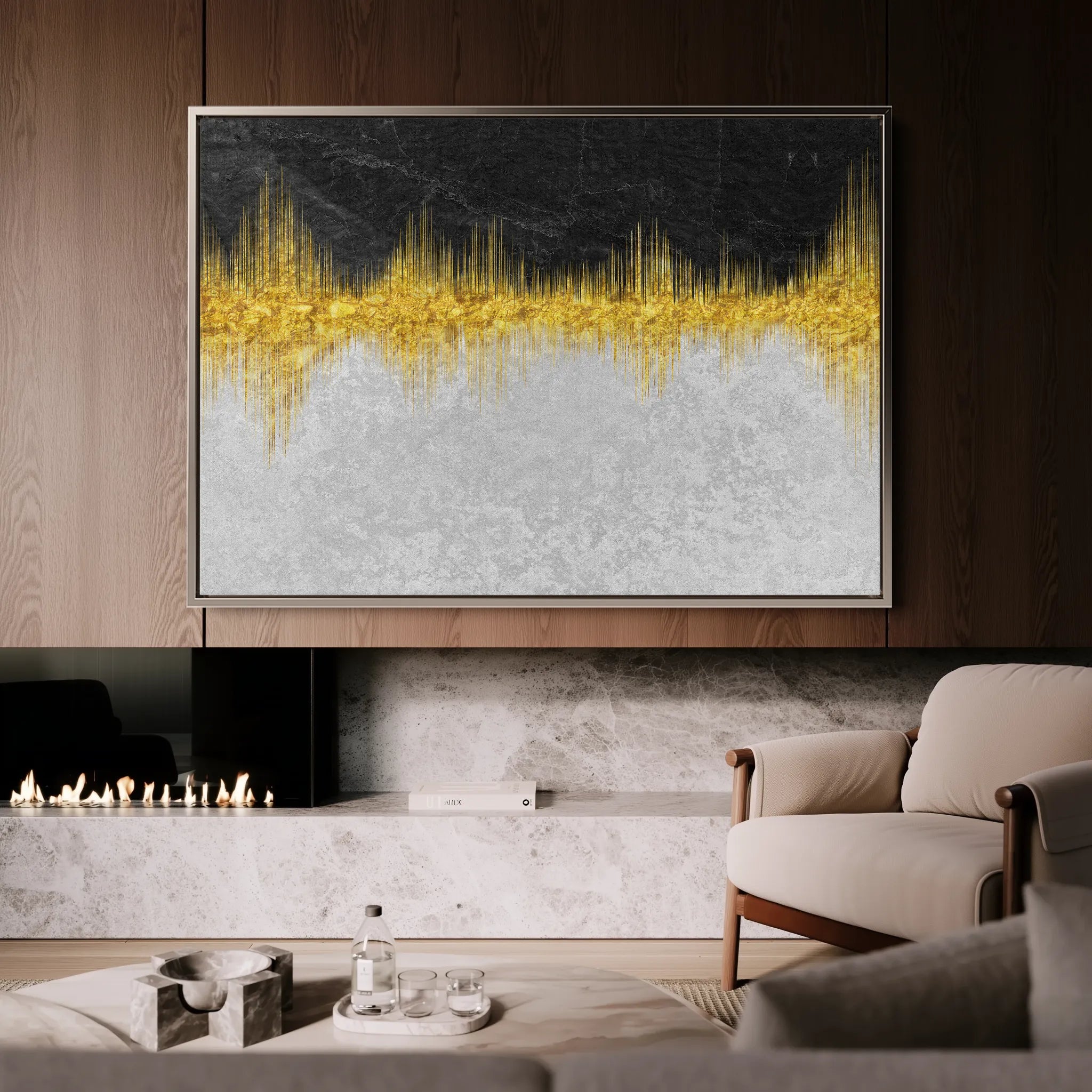 Abstract 118 Canvas Art 18" x 24" / 45 x 60 cm / Black