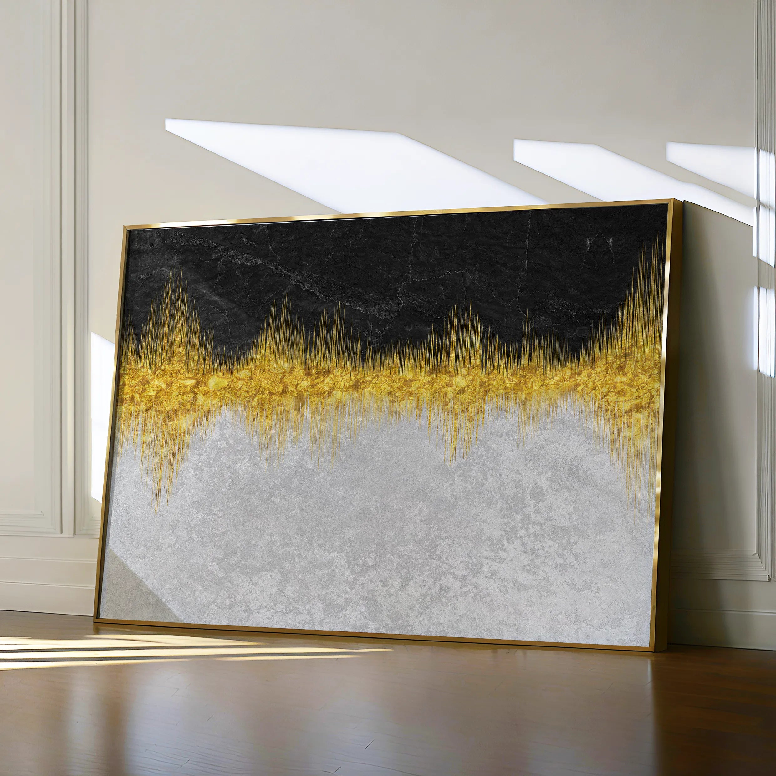 Abstract 118 Canvas Art 18" x 24" / 45 x 60 cm / Black