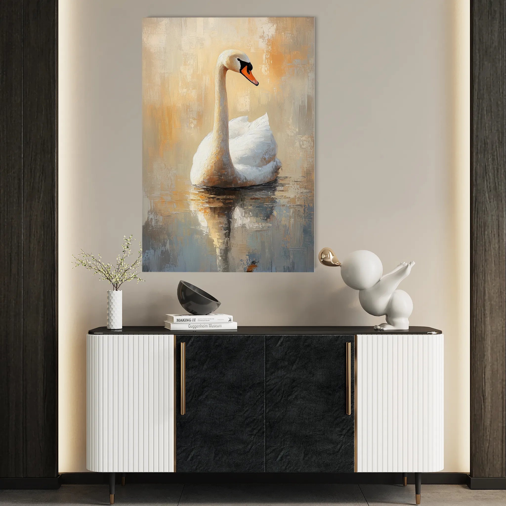Animals 118 Canvas Art 18" x 24" / 45 x 60 cm / Black