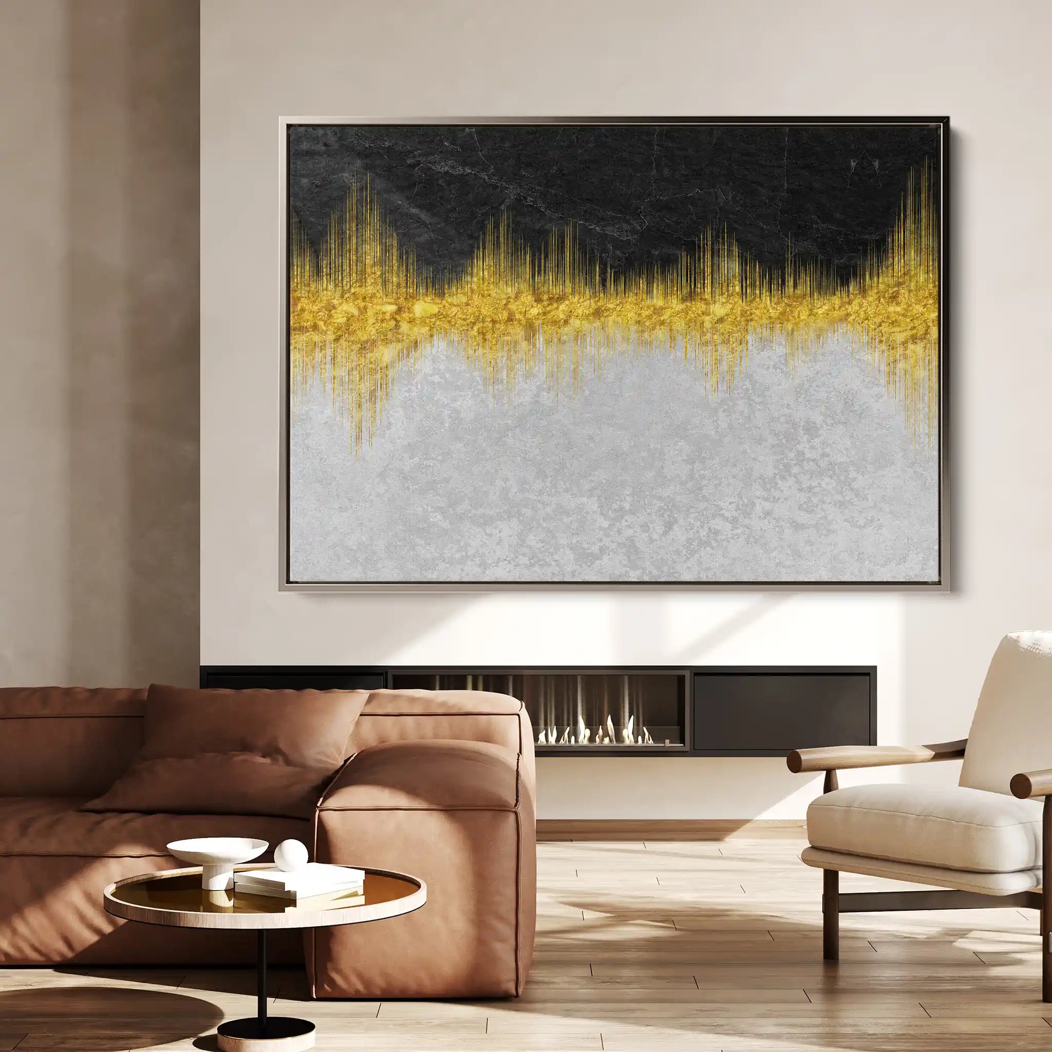 Abstract 118 Canvas Art 60 x 40 cm / Black