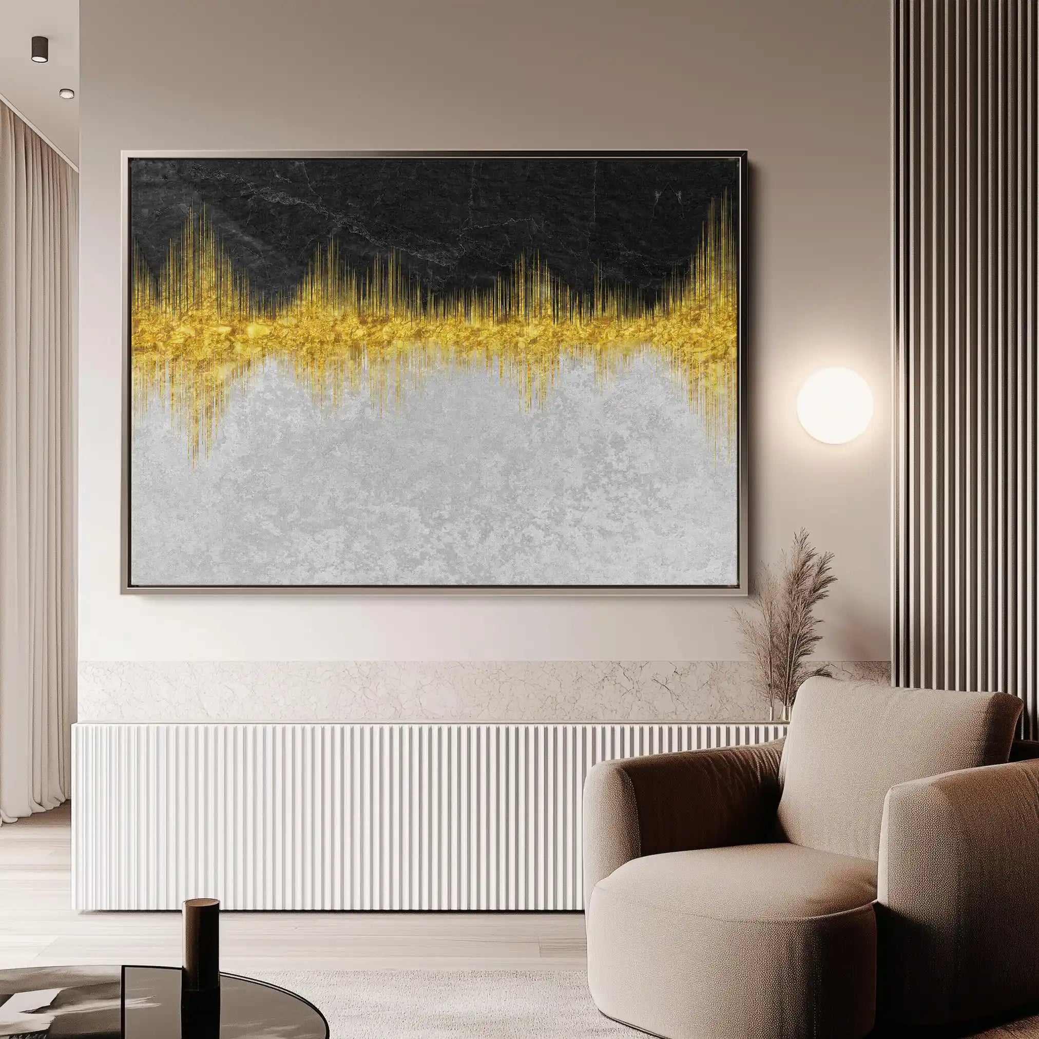 Abstract 118 Canvas Art 60 x 40 cm / Black