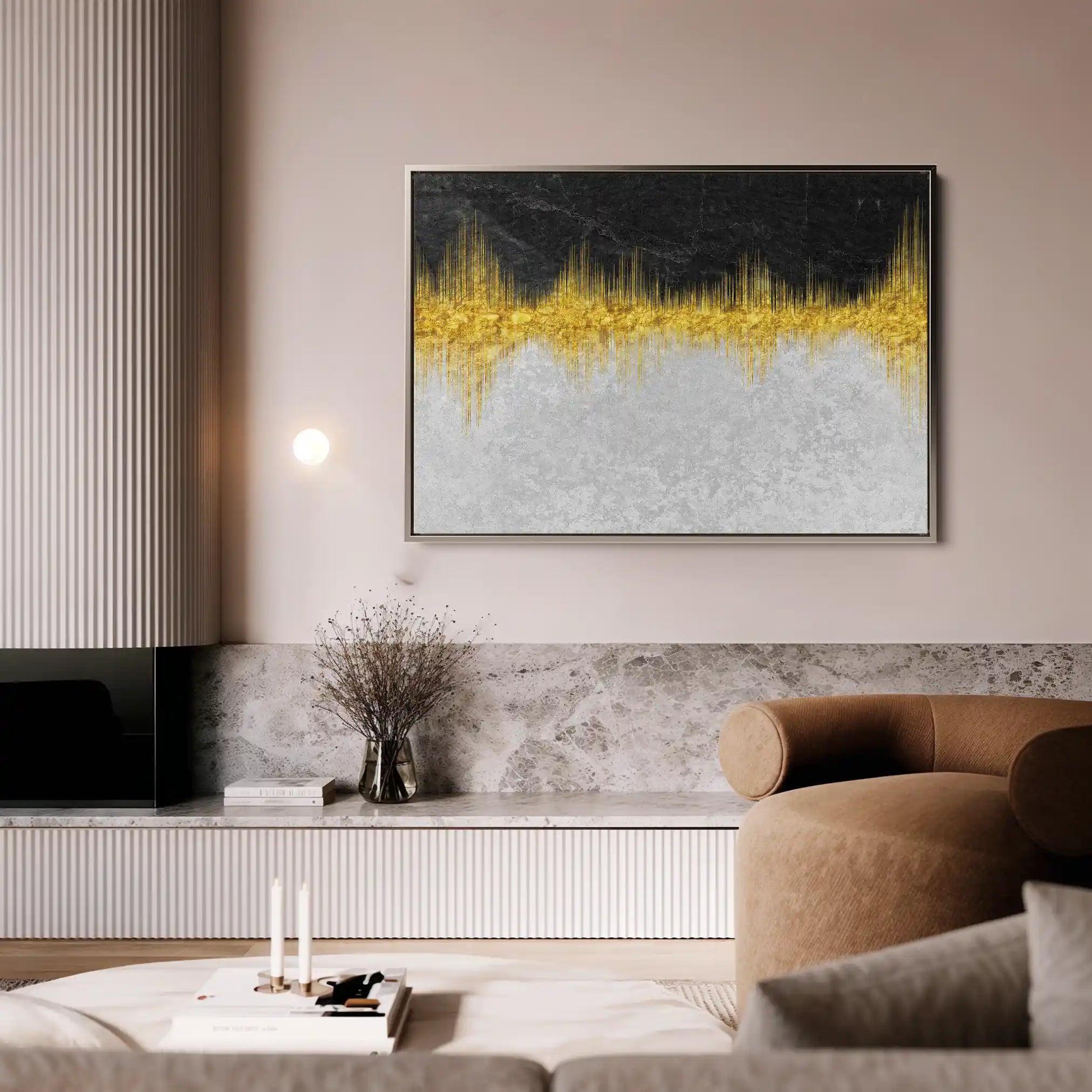 Abstract 118 Canvas Art 60 x 40 cm / Black