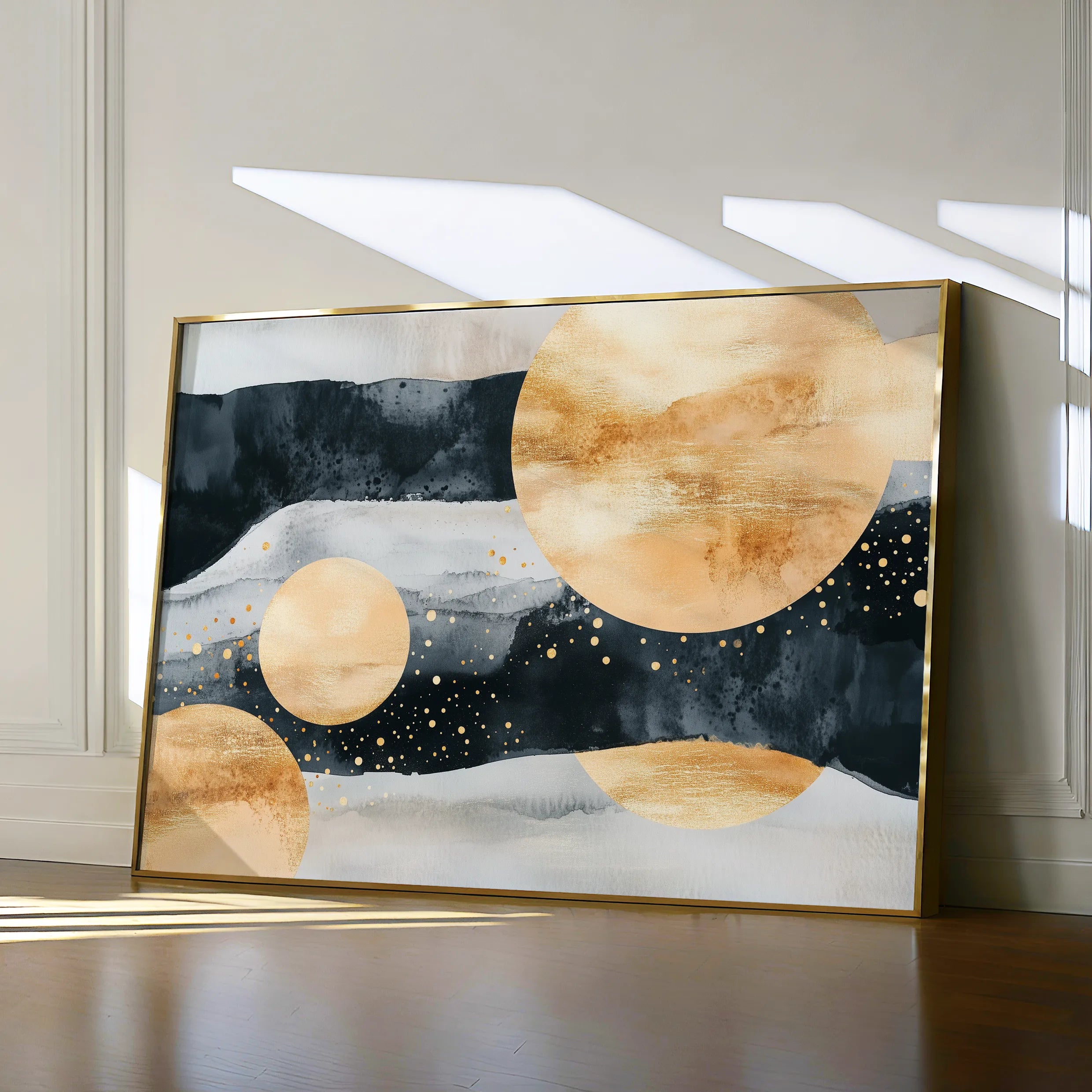 Boho 118 Canvas Art 18" x 24" / 45 x 60 cm / Black